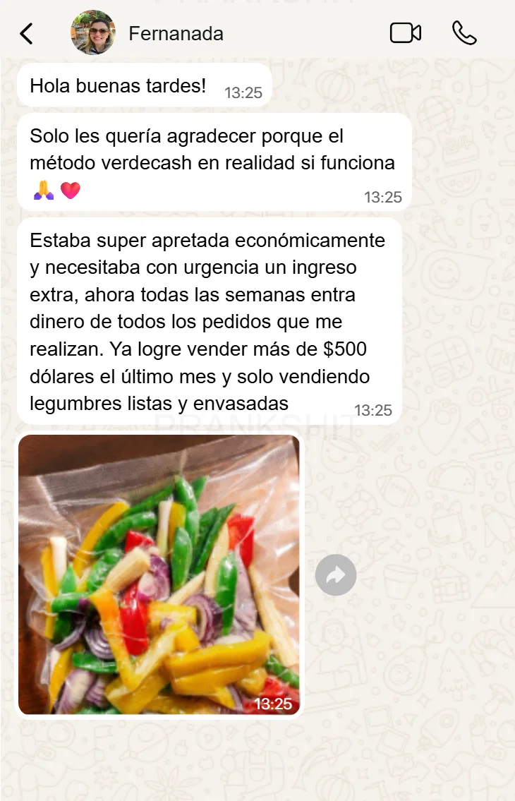 Testimonio de Fernanda por WhatsApp